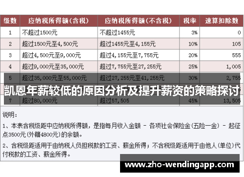 凯恩年薪较低的原因分析及提升薪资的策略探讨