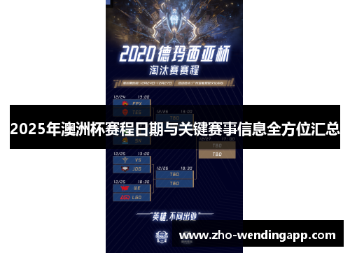 2025年澳洲杯赛程日期与关键赛事信息全方位汇总