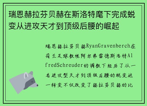 瑞恩赫拉芬贝赫在斯洛特麾下完成蜕变从进攻天才到顶级后腰的崛起 瑞恩赫拉芬贝赫在斯洛特麾下完成蜕变从进攻天才到顶级后腰的崛起